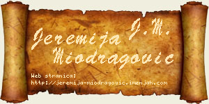 Jeremija Miodragović vizit kartica